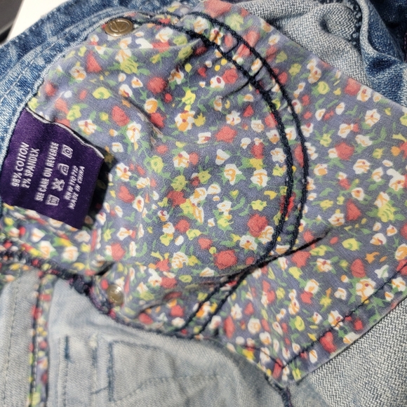 VIGOSS The New York Denim Jean Shorts Size 27 Flap Pocket Thick Stitch Y2K - Picture 7 of 7